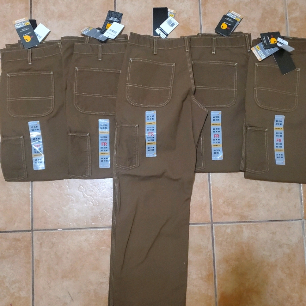 Carhartt Flame Resistant Duck Work Dungaree for two 33x30 and two 33x32